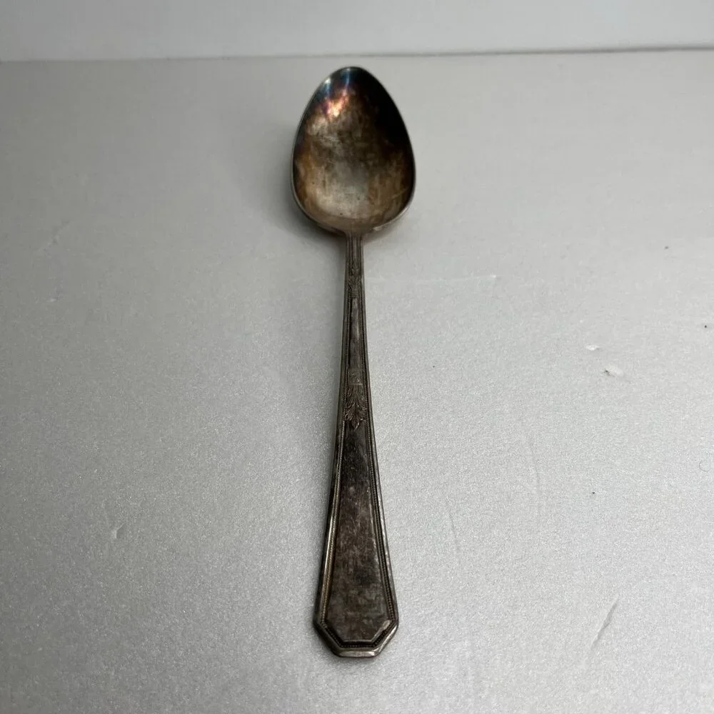 Wm Rogers & Sons AA 8”Serving Spoon MAYFAIR Pattern‎ Silver Plate Antique